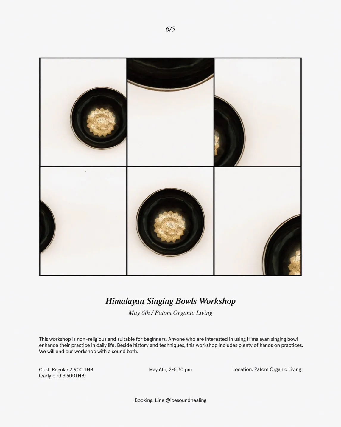 Himalayan Singing Bowls Workshop in Bangkok: May 6th